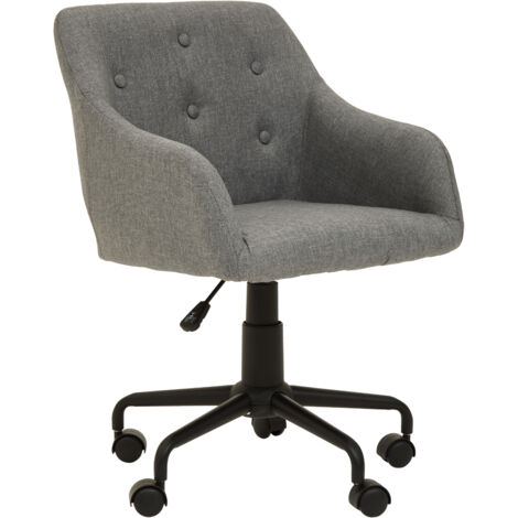Premier Housewares Brent Tufted Grey And Black Home Office Chair