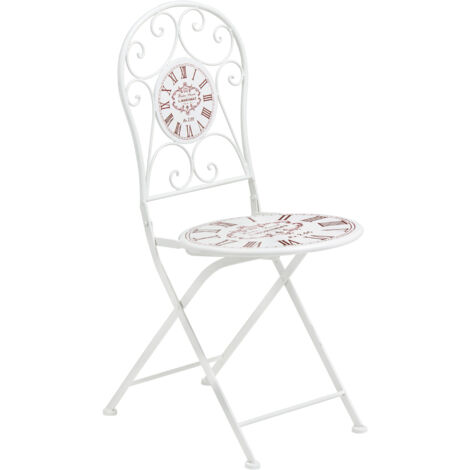Premier Housewares Cafe Cassis Cream Powder Coated Metal Chair