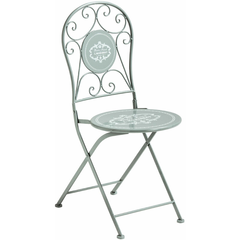 Cafe Cassis Grey Metal Chair - Premier Housewares