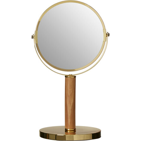 Premier Housewares Cassini Gold Finish Iron Table Mirror