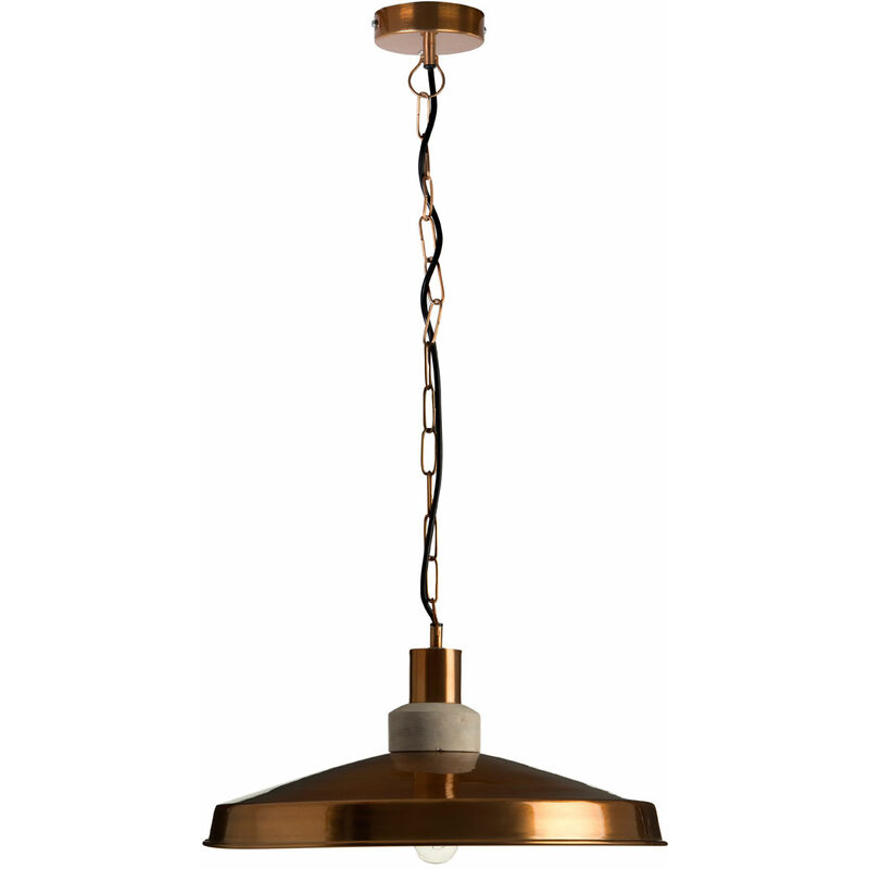 Premier Housewares - Ceiling Lights Copper Finish Round Shape 3 Pendant Light Antique Ceiling Lighting Contemporary Pendant Hanging Lighting For