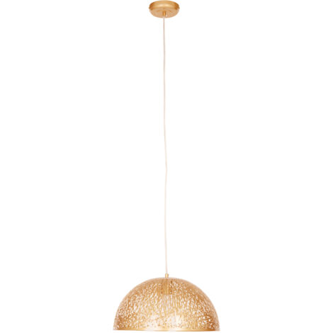 Premier Housewares Chandelier / Ceiling Light Large Gold Pendant Lights For Ceiling / Hallway / Living Room Bell Frame Lighting For Halls / Bedroom 40 x 145 x 40