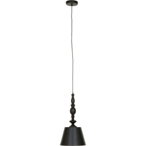 Premier Housewares Chandelier / Ceiling Light Matte Black Pendant Lights For Ceiling / Hallway / Living Room Robust Metal Hanging Lighting For Halls / Bedroom 75 x 174 x 75