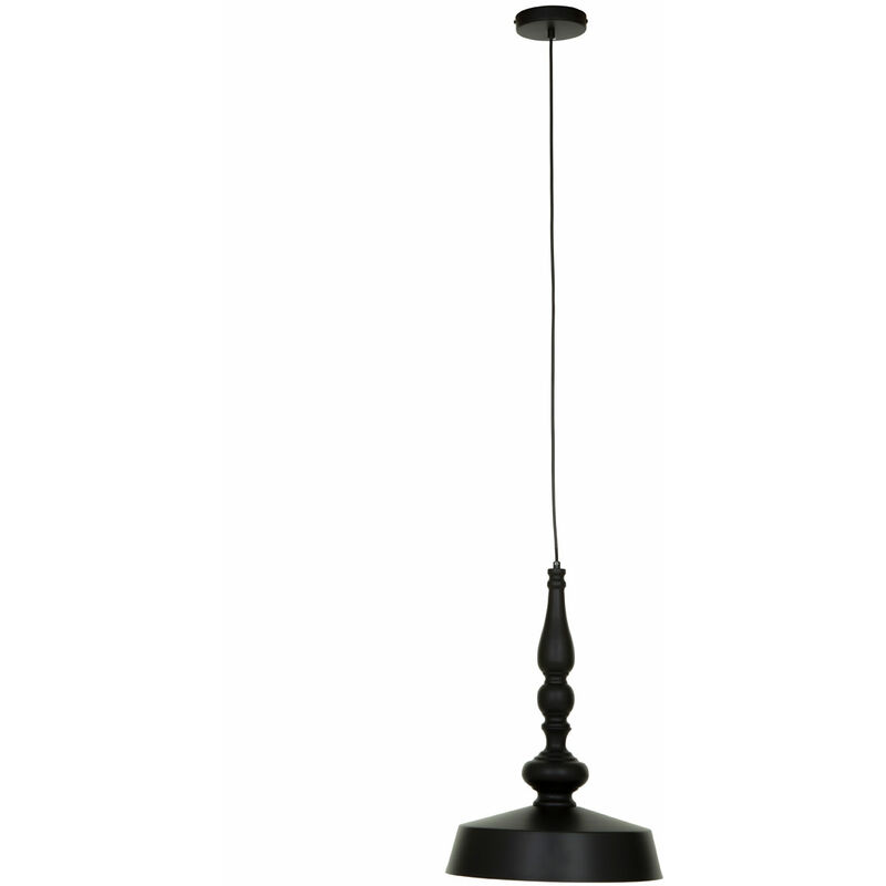 Premier Housewares - Chandelier / Ceiling Light Small Black And Gold Pendant Lights For Ceiling / Hallway / Living Room Robust Metal Hanging Lighting