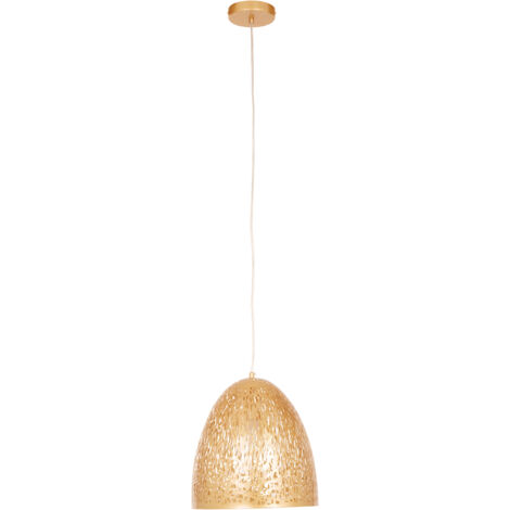 Premier Housewares Chandelier / Ceiling Light Small Gold Pendant Lights For Ceiling / Hallway / Living Room Bell Frame Lighting For Halls / Bedroom 30 x 157 x 30