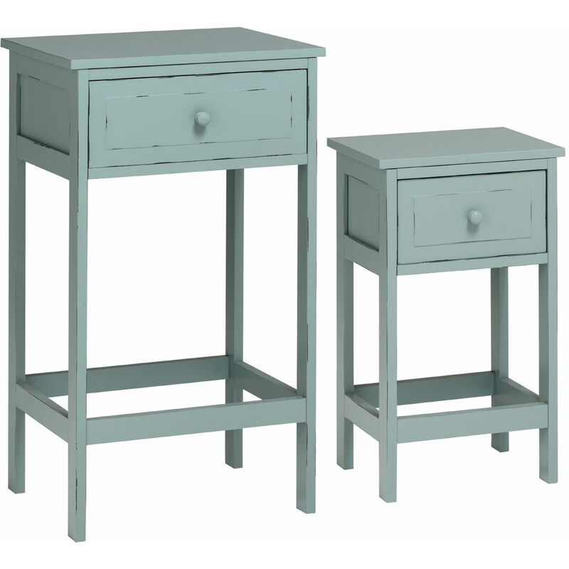 Premier Housewares - Chatelet Blue and Grey Tables - Set of 2