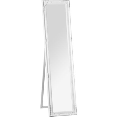 Premier Housewares Chic Vintage White Floor Standing Mirror