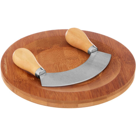 Premier Housewares Chopping Board with Mezzaluna Herb Chopper