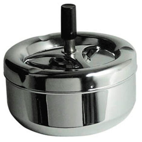 Premier Housewares Chrome Effect Large Spinning Ashtray