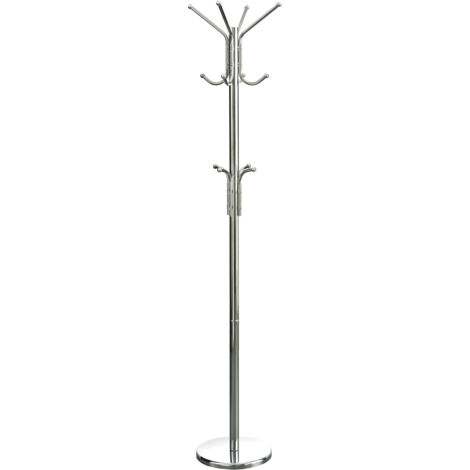Premier Housewares Chrome Floor Standing Coat Stand