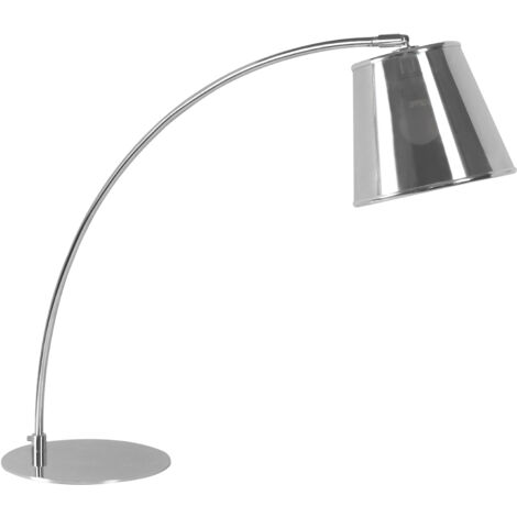 Premier Housewares Chrome Table Lamp with PVC Shade