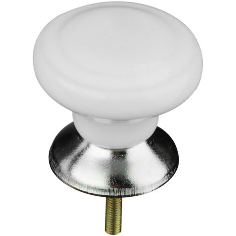 Premier Housewares Classic Design White Ceramic Drawer Knobs