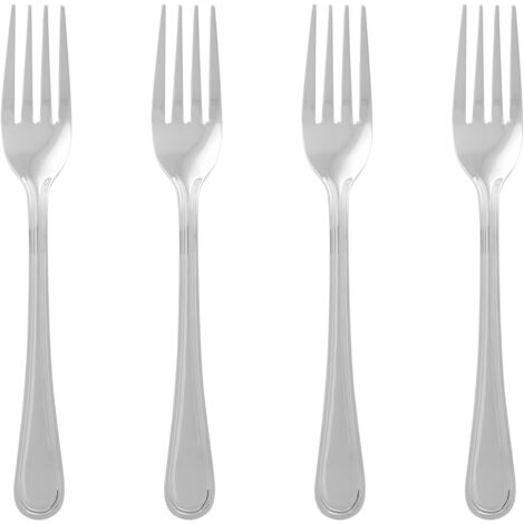 Premier Housewares Classic Fork Set Of 4 / Silver Finish Kitchen Forks For Dinner / Eating Fruits And Vegetables Rust Resistant Set Of Forks 3 x 20 x 3