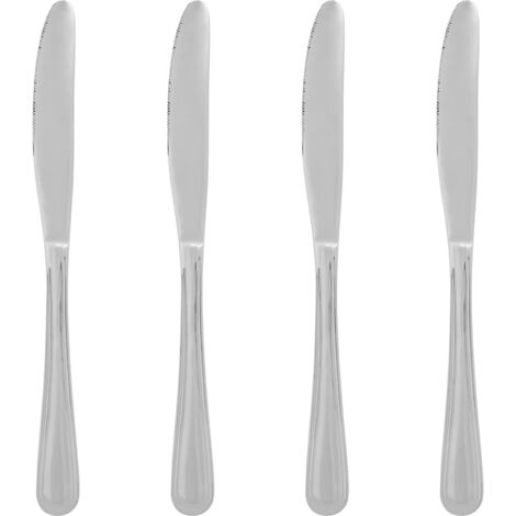 Premier Housewares Classic Knife Set Of 4 / Silver Finish Kitchen Knives For Spreading Butter / Cutting Fruits And Vegetables Rust Resistant Set Of Knives 2 x 22 x 2