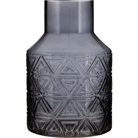 Premier Housewares Complements Dakota Dark Grey Glass Vase