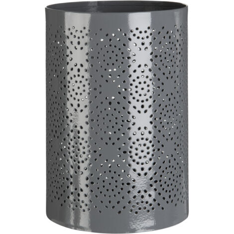 Premier Housewares Complements Grey Finish Large Candle Holder