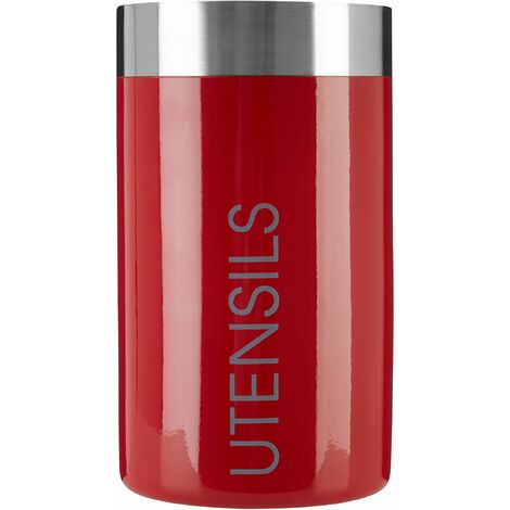 Premier Housewares Contenitore per utensili da cucina, colore: Rosso smaltato