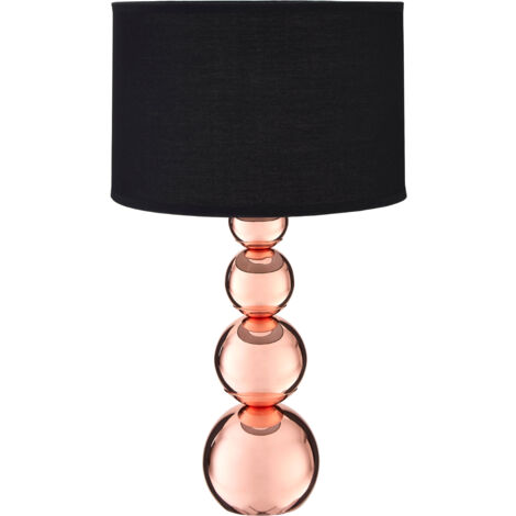 Premier Housewares Copper Effect Touch Desk Lamp With Three Brightness Settings Contemporary Bedside Table Lamps For Your Living Room Lounge And Bedroom 25 x 43 x 25