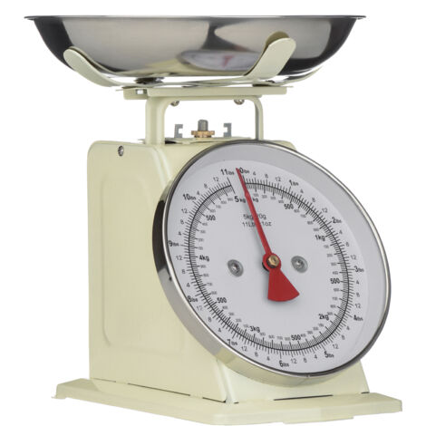 Premier Housewares Cream Standing Kitchen Scale - 5kg