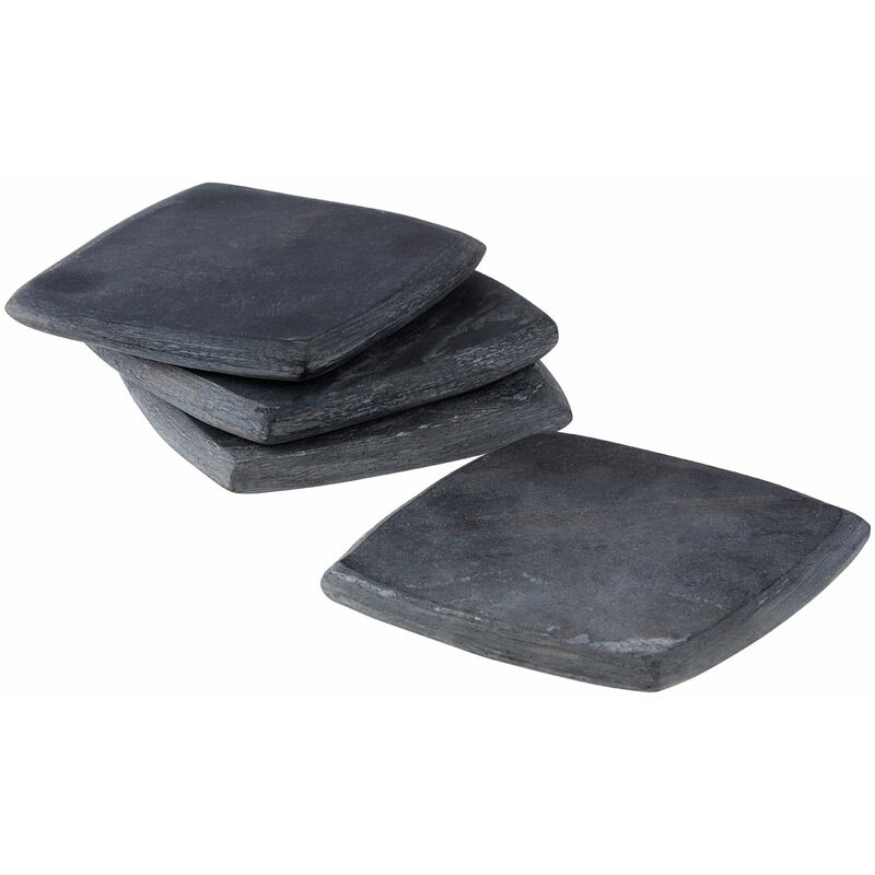 Premier Housewares Dark Grey Marble Square Coasters - Set of 4