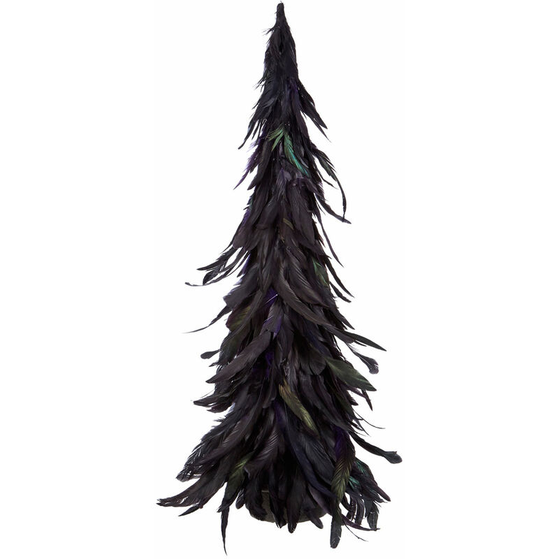 Premier Housewares Dark Purple Large Feather Tree Aesthetic Room Decor Faux Feather Tree Home Decor Decoration For Your Hallway Living Room Office