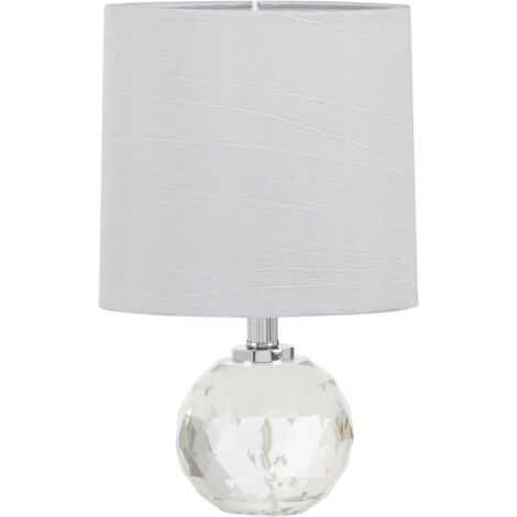 Premier Housewares Desk / Table Lamp for Reading Round Decorative Stand Study Lamp / Lamps for Office with White Shade / EU Plug Desk Lamps 20 x 32 x 20