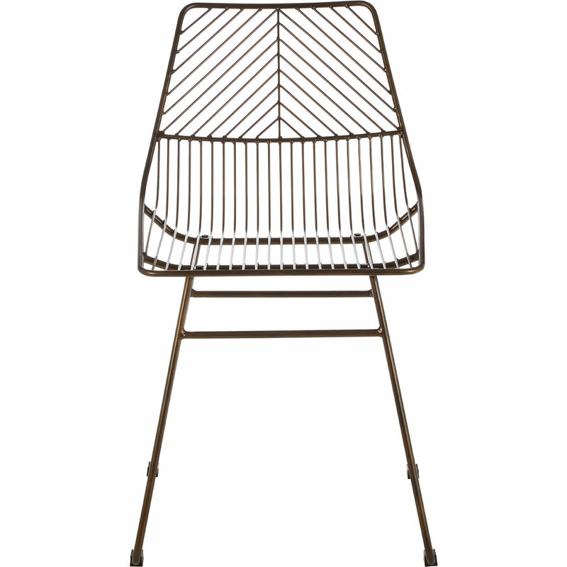 Premier Housewares District Bronze Metal Wire Tapered Wire Chair
