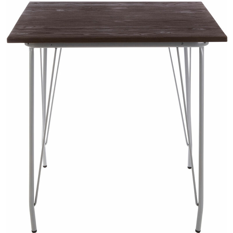 Premier Housewares - District Grey Metal and Elm Wood Table