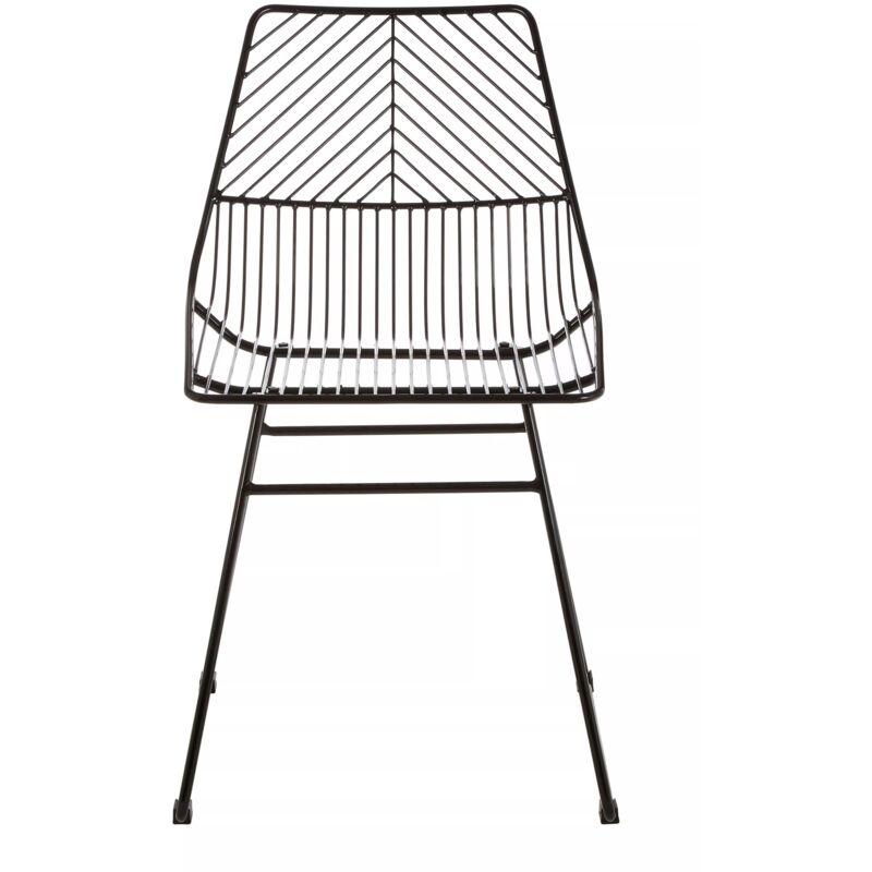 Premier Housewares - District Small Black Metal Wire Chair