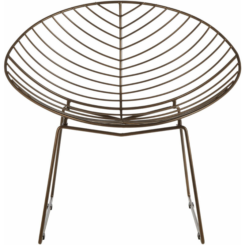 District Wire Chair Bronze Metal - Premier Housewares