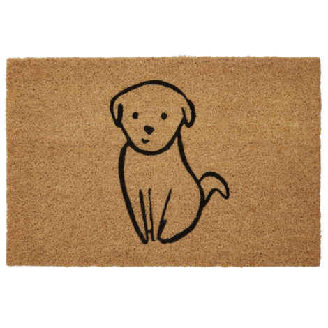 Premier Housewares Dog Design Door Mat / Non Slip Floor Mat Indoor and Outdoor Welcome Mat With Robust Coir For Door Entrances / House Entryway / Kitchen / Outside Porch 40 x 2 x 60