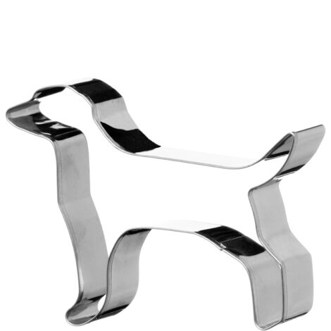 Premier Housewares Dog Shaped Cookie Cutters Stainless Steel Silver Cutter For Biscuits / Pastry Cutter For Baking / Cooking In Kitchen 9 x 7 x 2