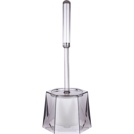 Premier Housewares Dow Grey Acrylic Toilet Brush Holder