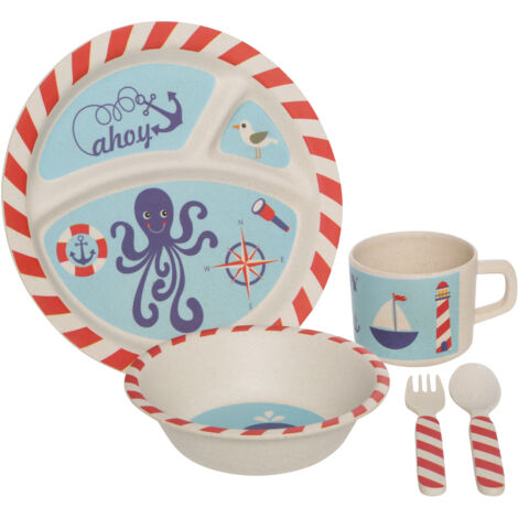 Premier Housewares Eden 5pc Kids Pirate Dinner Set