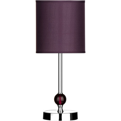 Premier Housewares Evaine Purple Acrylic Ball Table Lamp