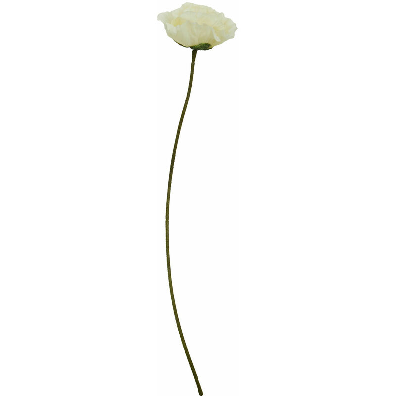 Image of Premier Housewares - Fiori Poppy Stem Cream Flower - 64cm