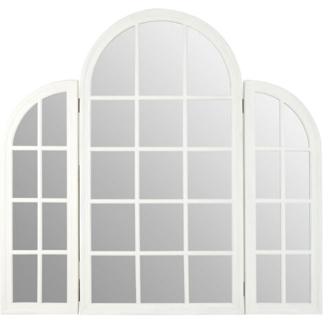 Premier Housewares Flat Wood White Finish Mirror