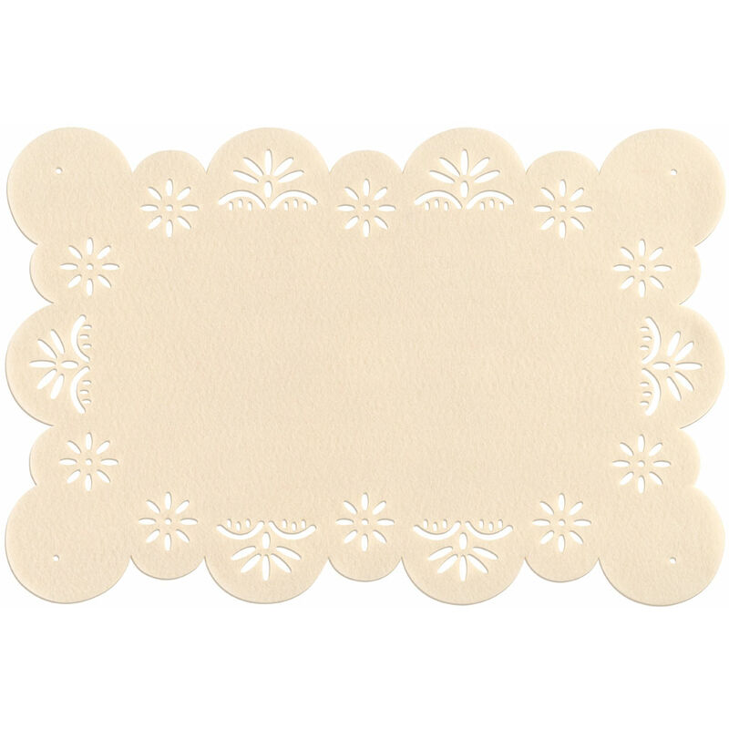 Flower Design Ivory Placemats - Set of 2 - Premier Housewares