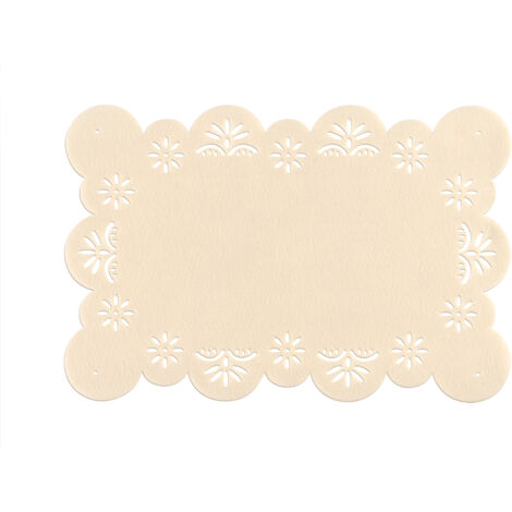 Premier Housewares Flower Design Ivory Placemats - Set of 2