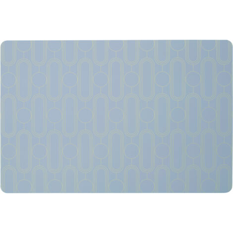 Premier Housewares Frosted Deco Place Mats/ Woven Placemats Mat/ Blue Table Mats/ W44 X D29 X H1cm