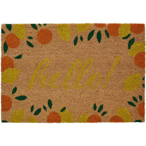 Premier Housewares Fruits Design Door Mat / Non Slip Floor Mat Indoor and Outdoor Welcome Mat With Robust Coir For Door Entrances / House Entryway / Kitchen / Outside Porch 40 x 2 x 60
