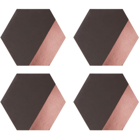 Premier Housewares Geome Dipped Grey and Rose Gold Placements