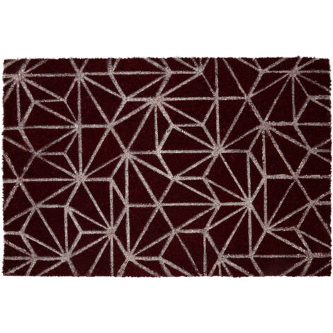 Premier Housewares Geometric Design Door Mat / Non Slip Floor Mat Indoor and Outdoor Welcome Mat With Robust Coir For Door Entrances / House Entryway / Kitchen / Outside Porch 40 x 2 x 60