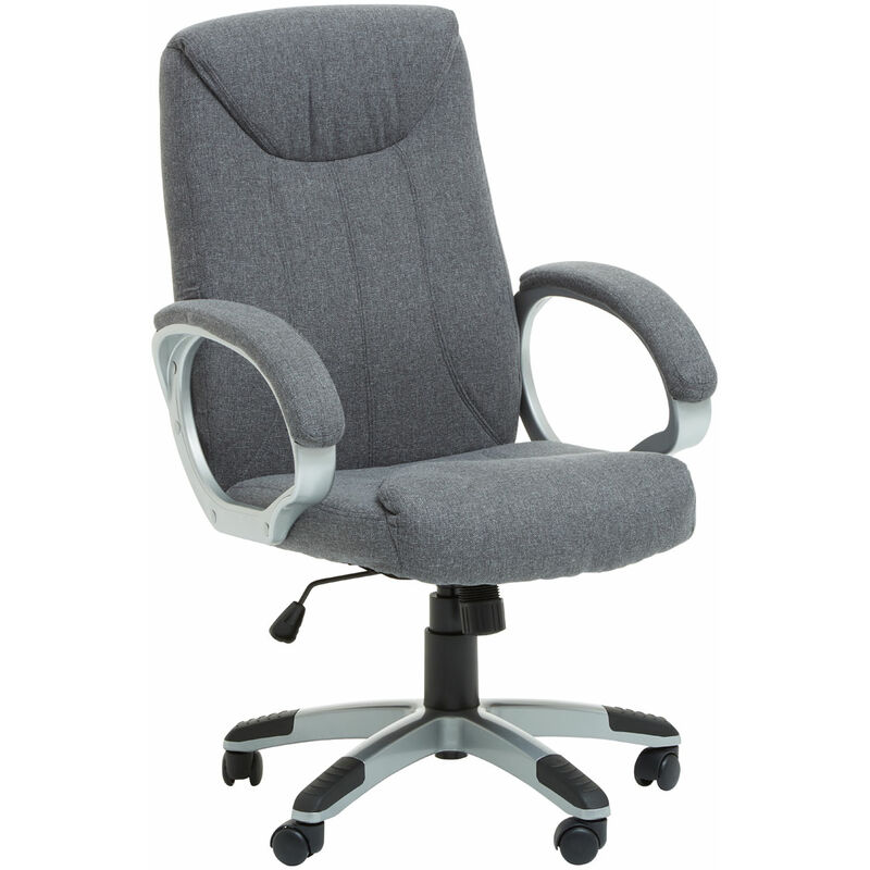 Grey Home Office Chair with Grey Arms - Premier Housewares