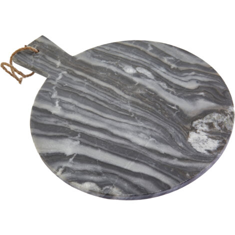 Premier Housewares Grey Marble Round Paddle Serving Board