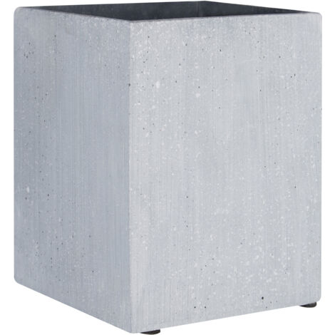 Premier Housewares Grey Polyresin Small Square Vase