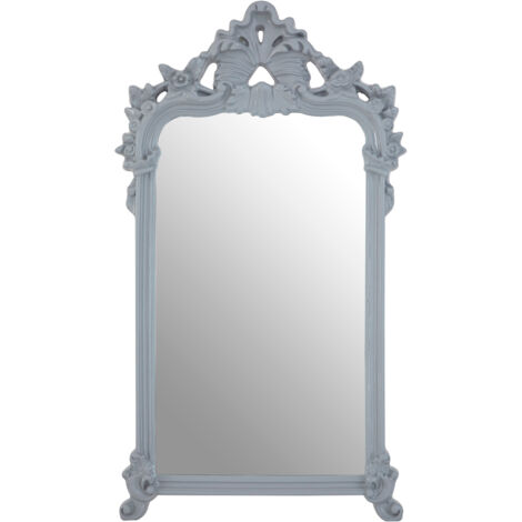 Premier Housewares Grey Wall Mirror With Decorative Crest