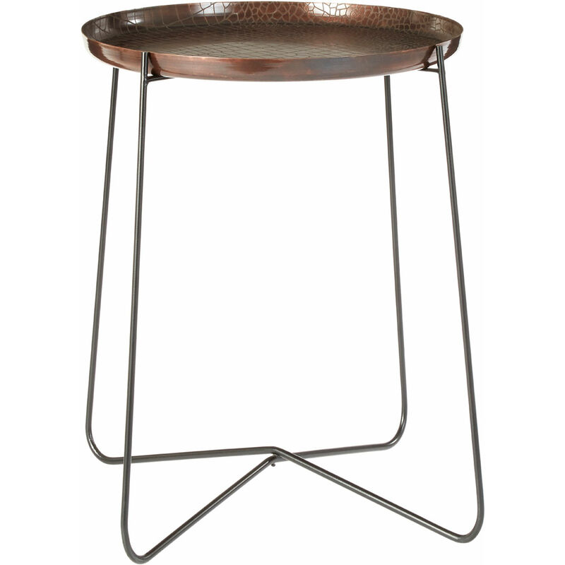 Premier Housewares - Hege Large Copper and Black Side Table