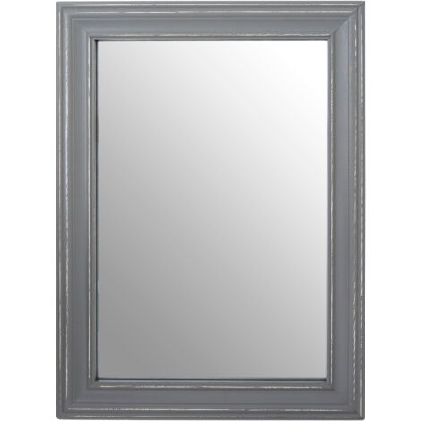 Premier Housewares Henley Grey Wooden Frame Wall Mirror