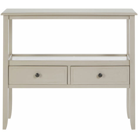 main image of "Premier Housewares Heritage 2 Drawers Grey Console Table"